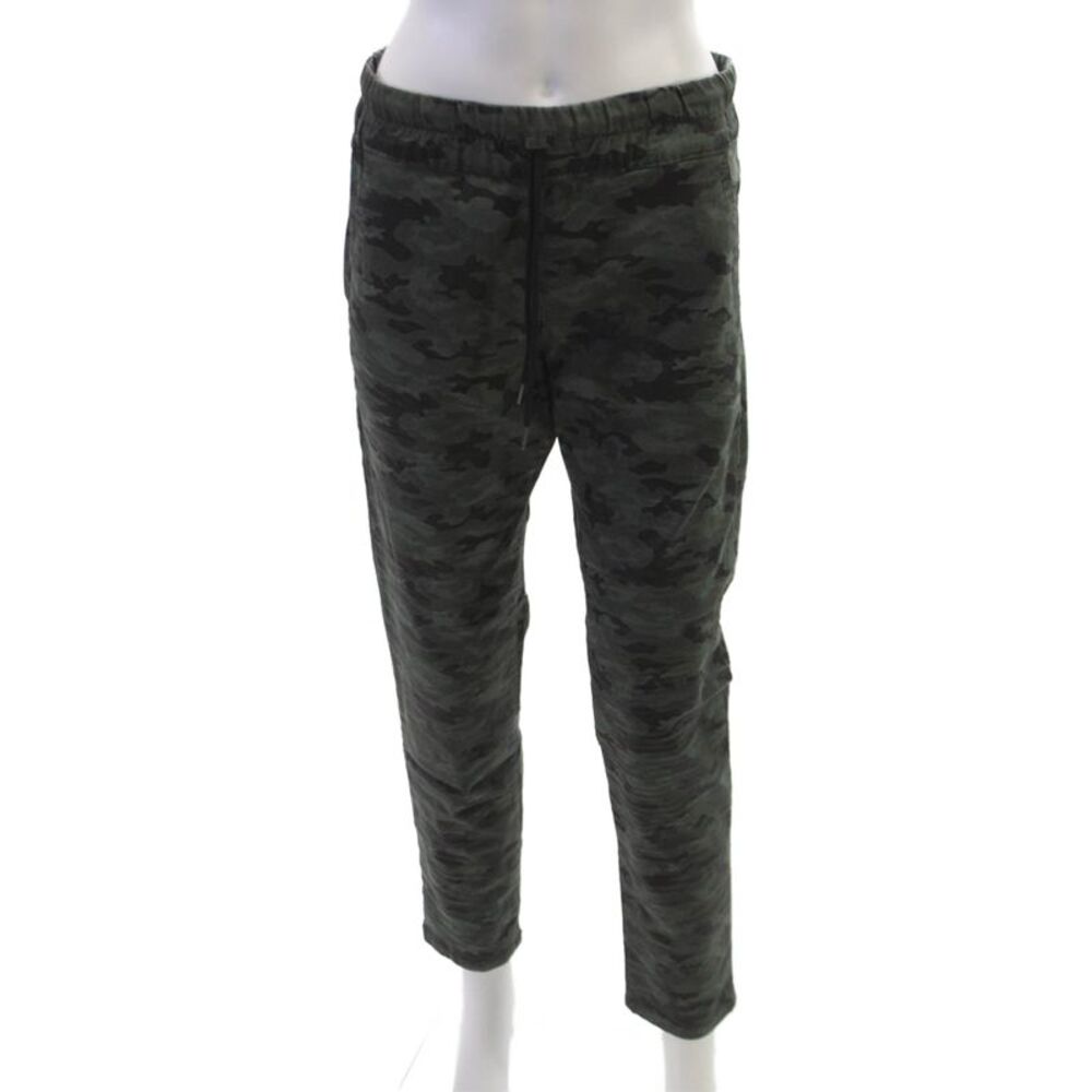 Flog Mens Jogger Pants Green Camo Cotton Blend Drawstring Size 29
